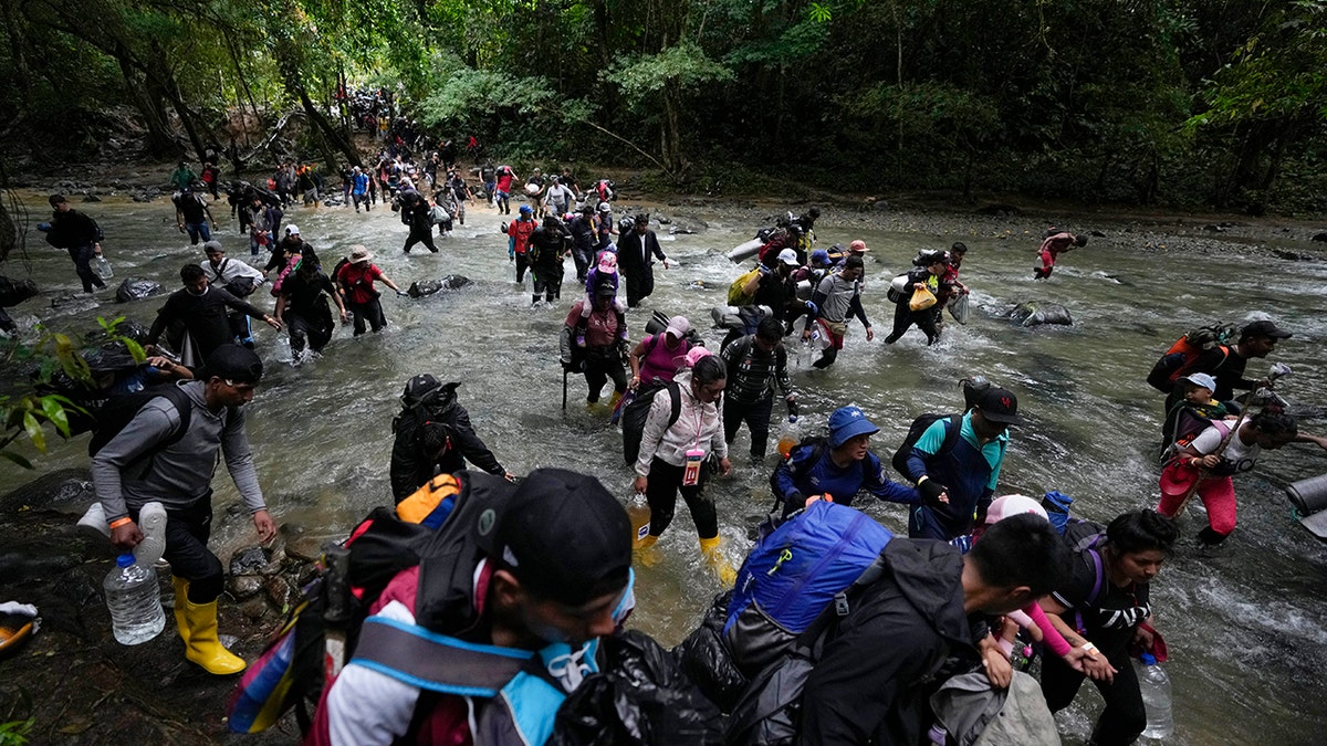 People in a river