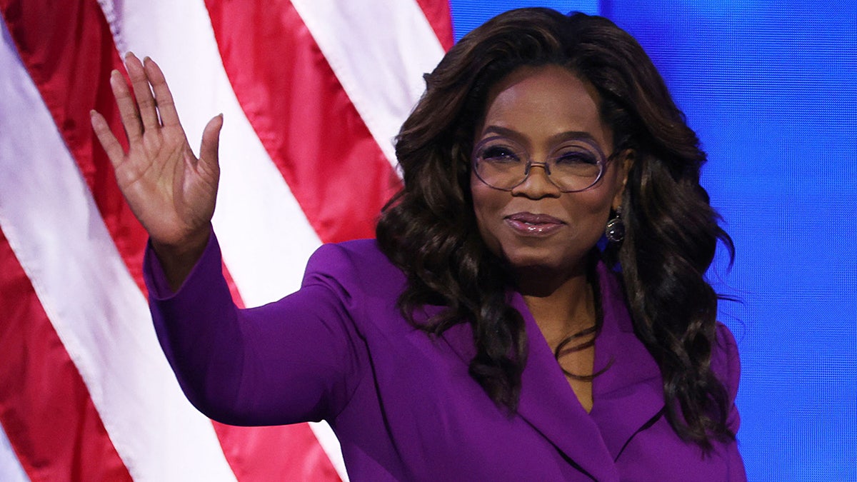 Oprah Winfrey takes the stage on Day 3 of the Democratic National Convention