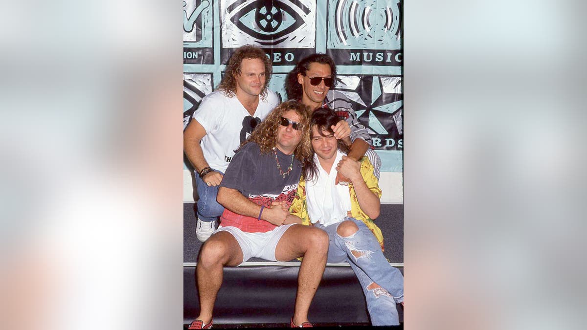 Hagar, center, became Van Halen's new frontman in 1985, when he replaced original lead singer David Lee Roth.