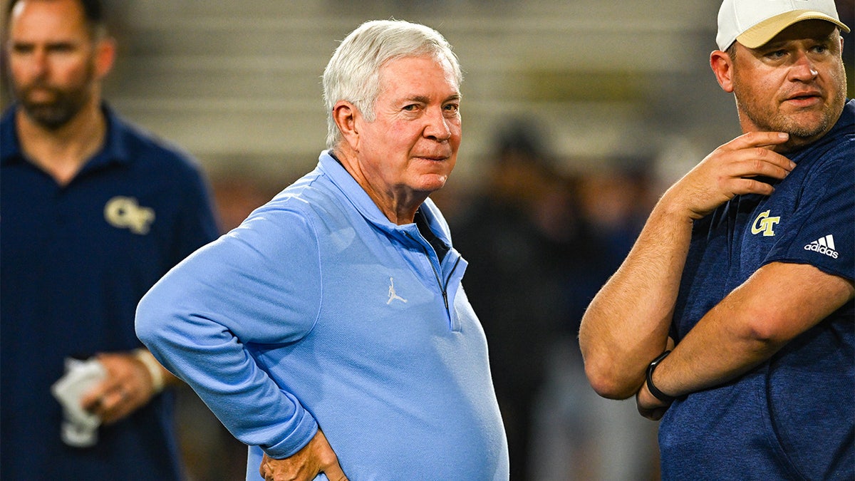 Mack Brown before playing Georgia Tech