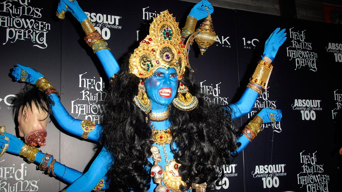 Heidi Klum's past unique costumes include the Hindu goddess, Kali.