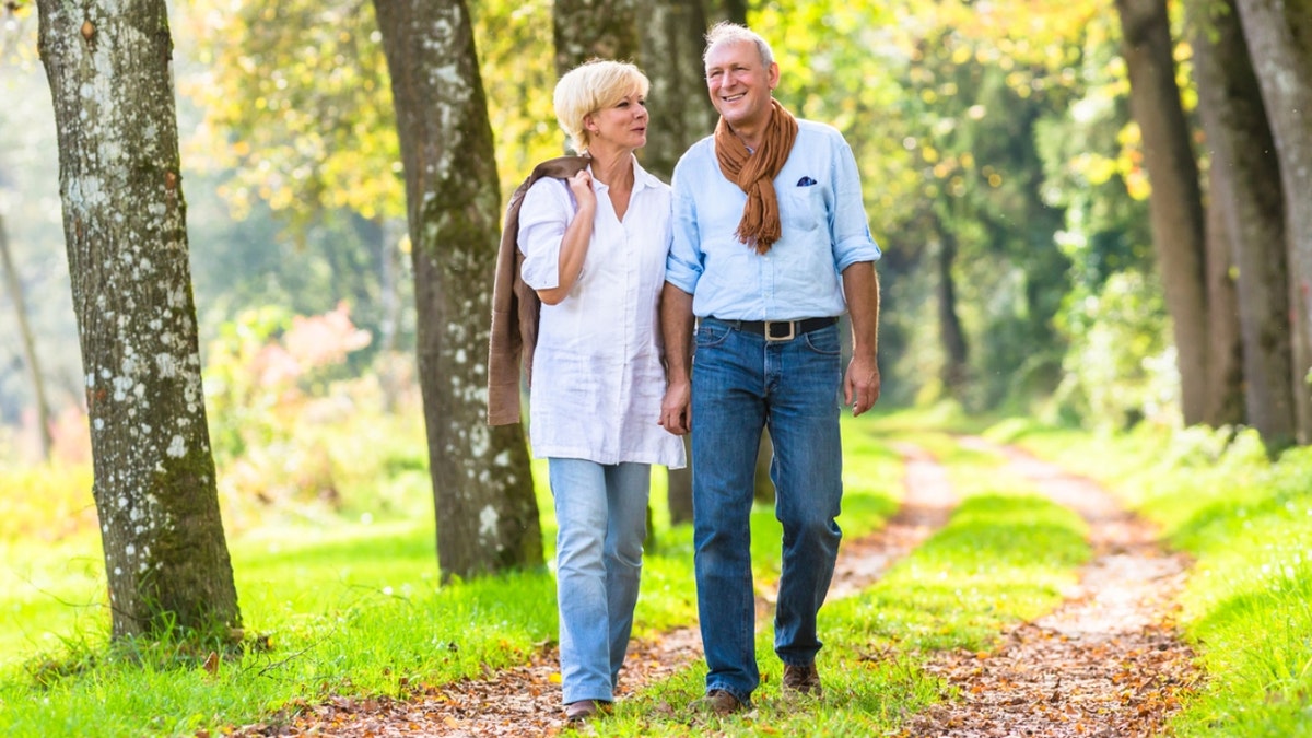 older couple walking