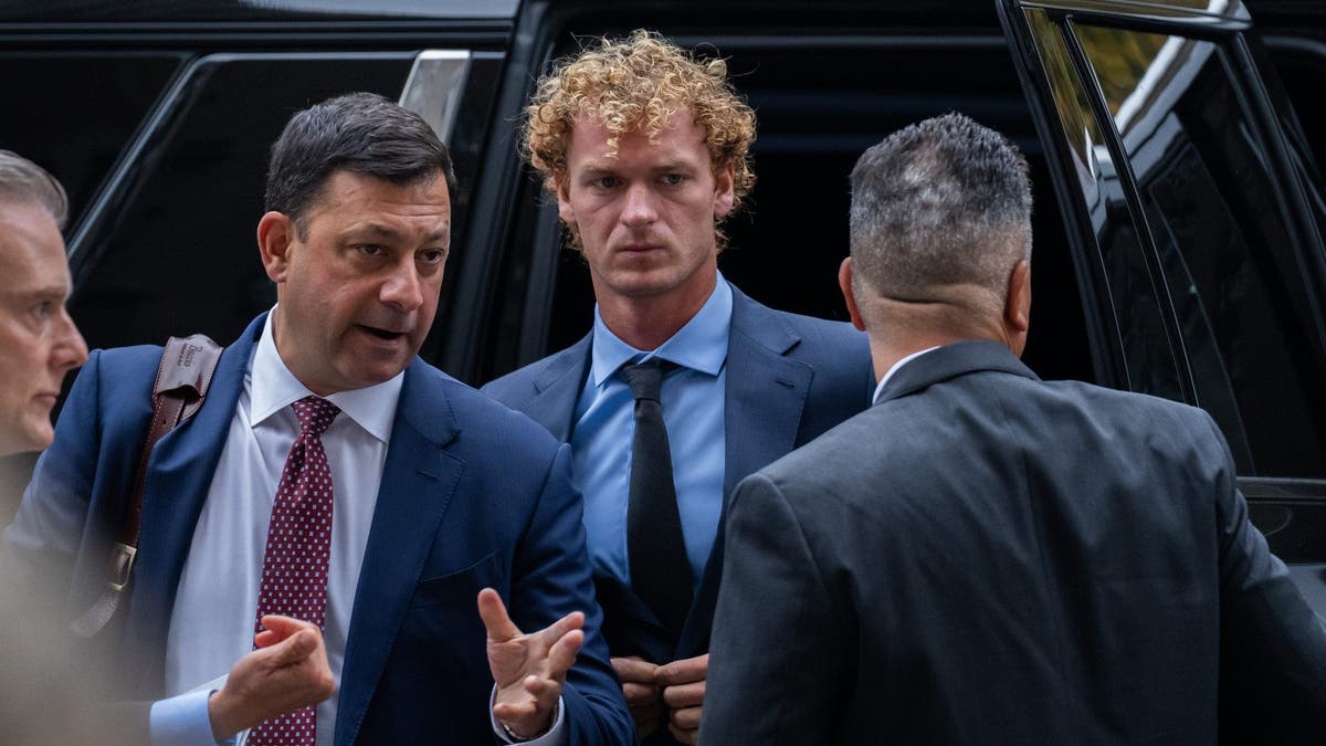 Daniel Penny arrives for opening arguments in his trial at Manhattan Criminal Court in New York City on November 01, 2024.