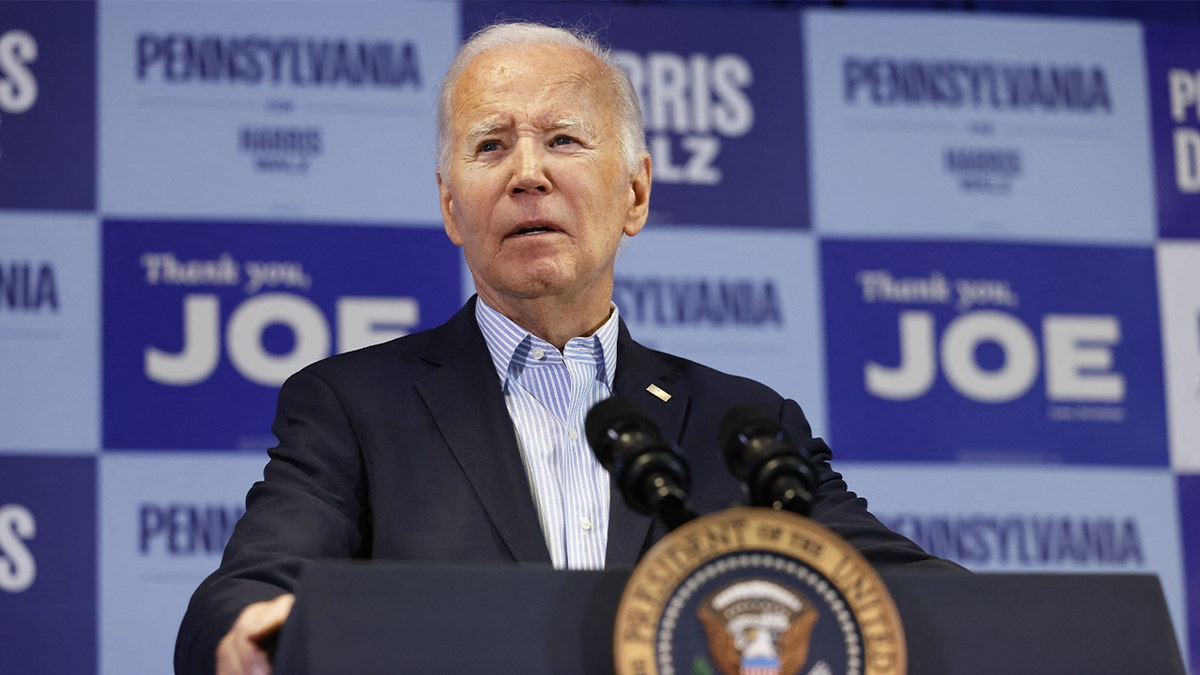 President Biden speaks at the Carpenters Local Union 445 