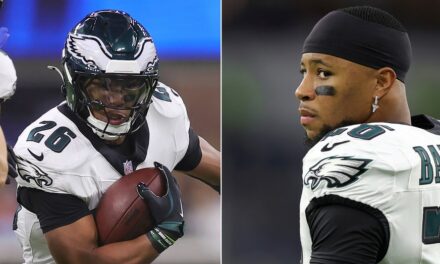 Eagles’ Saquon Barkley sets franchise single-game rushing record in statement win over Rams