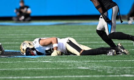 Scary: Saints WR Chris Olave Concussed, Stretchered Off Field After Vicious Shot To Head