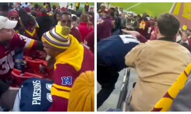 Chaos In The Stands In Washington As Cowboys & Commanders Fans Trade Punches