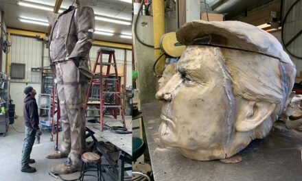 Crypto Currency Enthusiasts Commission 18-foot Bronze ‘Fight! Fight! Fight!’ Trump Statue