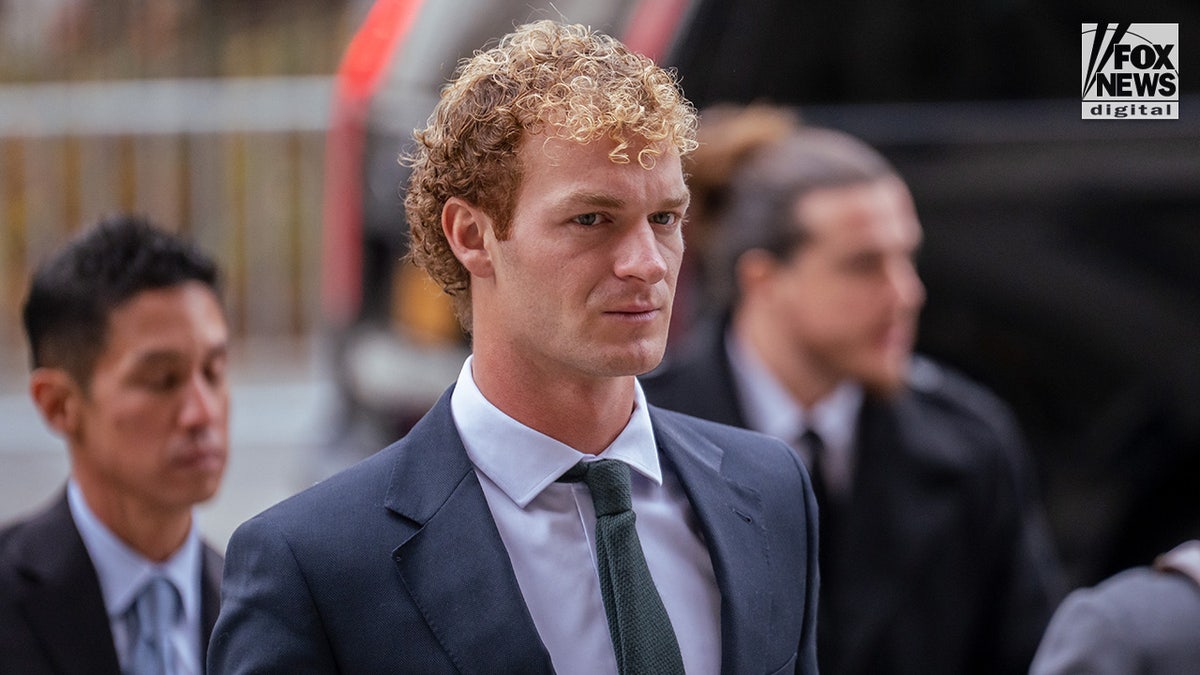 Daniel Penny arrives for his trial at the Manhattan Criminal Court building in New York City