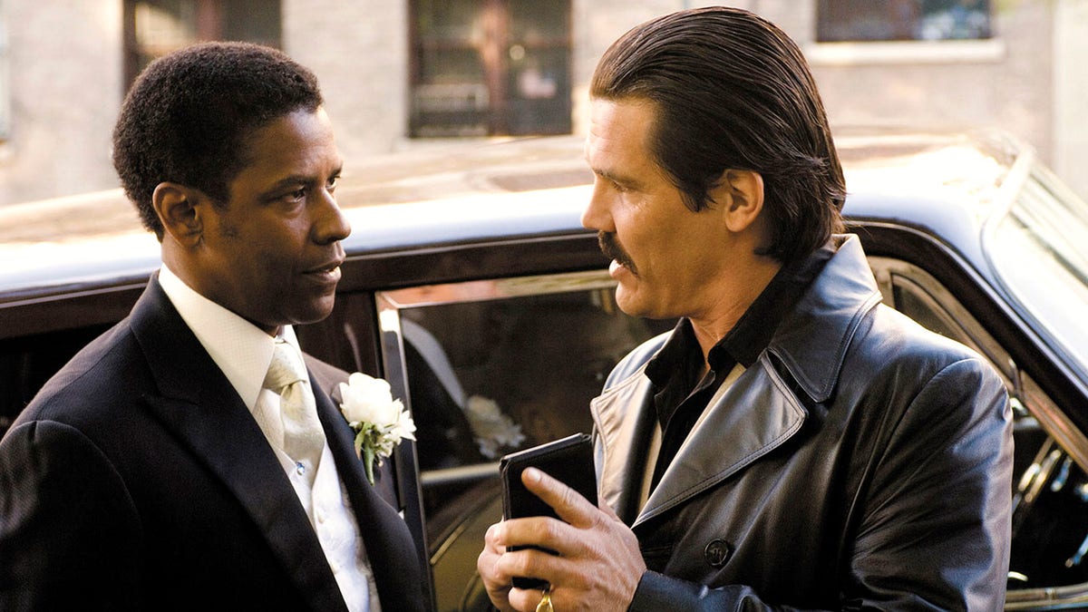 Denzel Washington and Josh Brolin in a scene from 