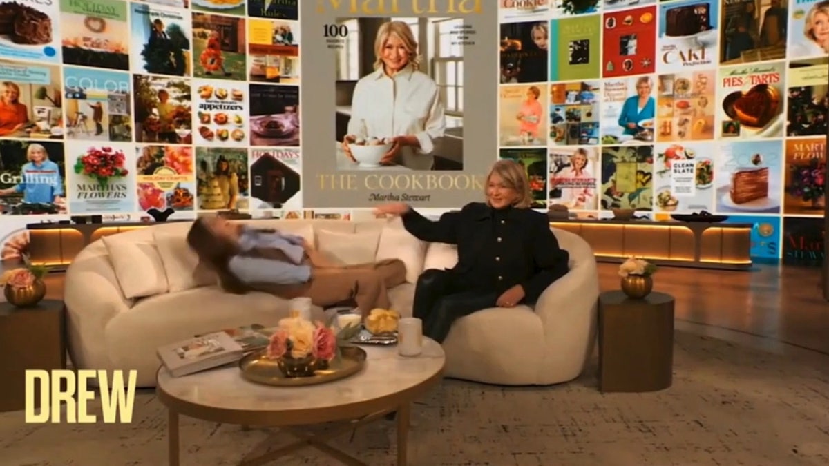 Martha Stewart pushing Drew Barrymore on The Drew Barrymore SHow