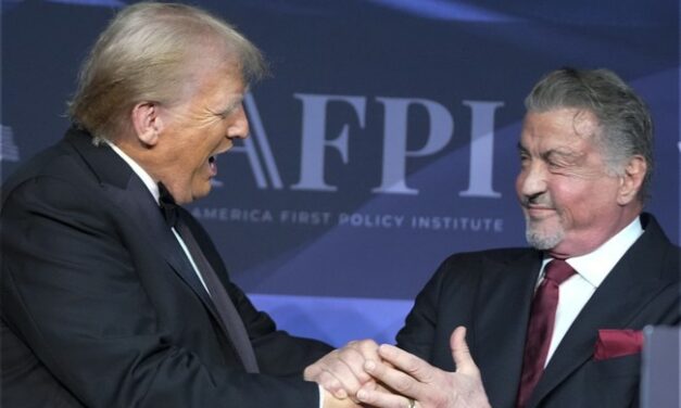 Sylvester Stallone Introduces a Triumphant Trump at America First Policy Institute Gala