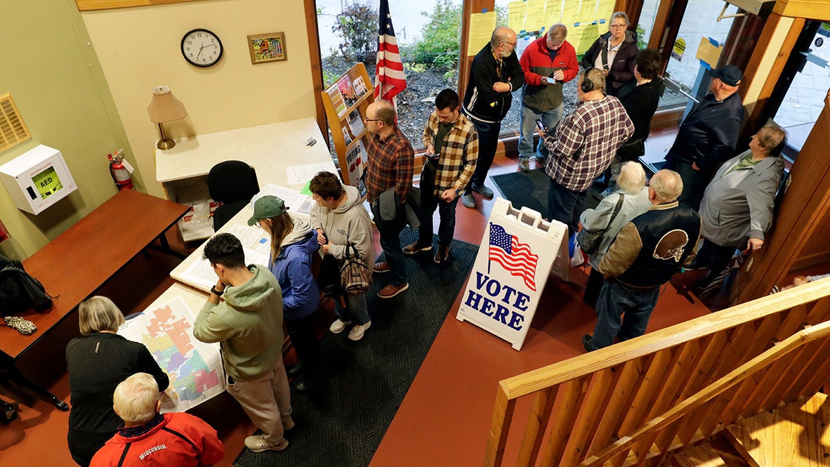 people in line to vote