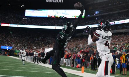 Garrett Wilson gives Jets fan big treat on Halloween with one-handed touchdown grab in win over Texans