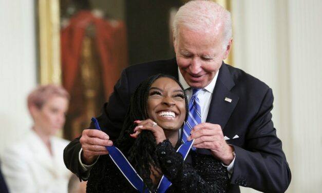 Simone Biles calls for Biden to ‘make things shake’ before leaving office after Trump beats Harris