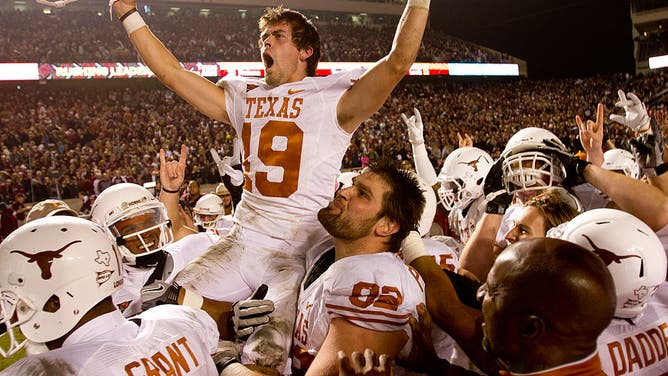 Justin Tucker hit the GW field goal for Texas, the last time these two teams played