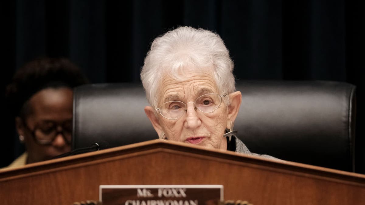 WASHINGTON, DC - MAY 23: Rep. Virginia Foxx (R-NC) speaks at a hearing called 