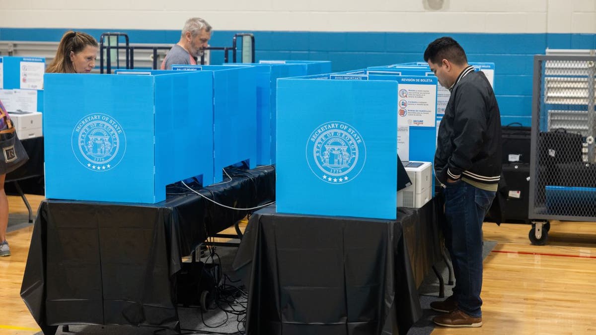 Voters casting ballots in Georgia