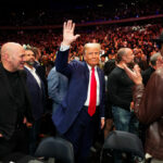 President-Elect Donald Trump Greets Joe Rogan As He Arrives At UFC 309 To Massive Ovation