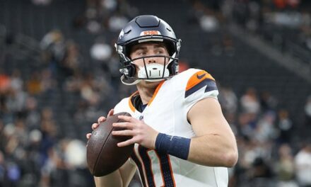 Broncos QB Bo Nix Hits Raiders Defender With Crazy Eyes