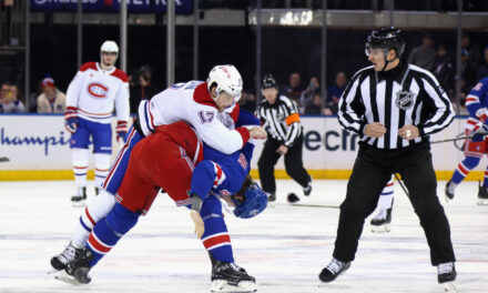 The Rangers And Canadiens Were Going At It On Saturday