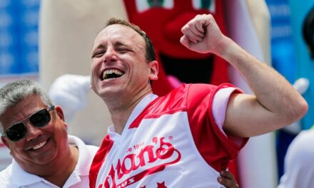 Joey Chestnut Chows Down On 47 Pierogis During NBA Halftime Show, Reminding Us Why He’s GOAT