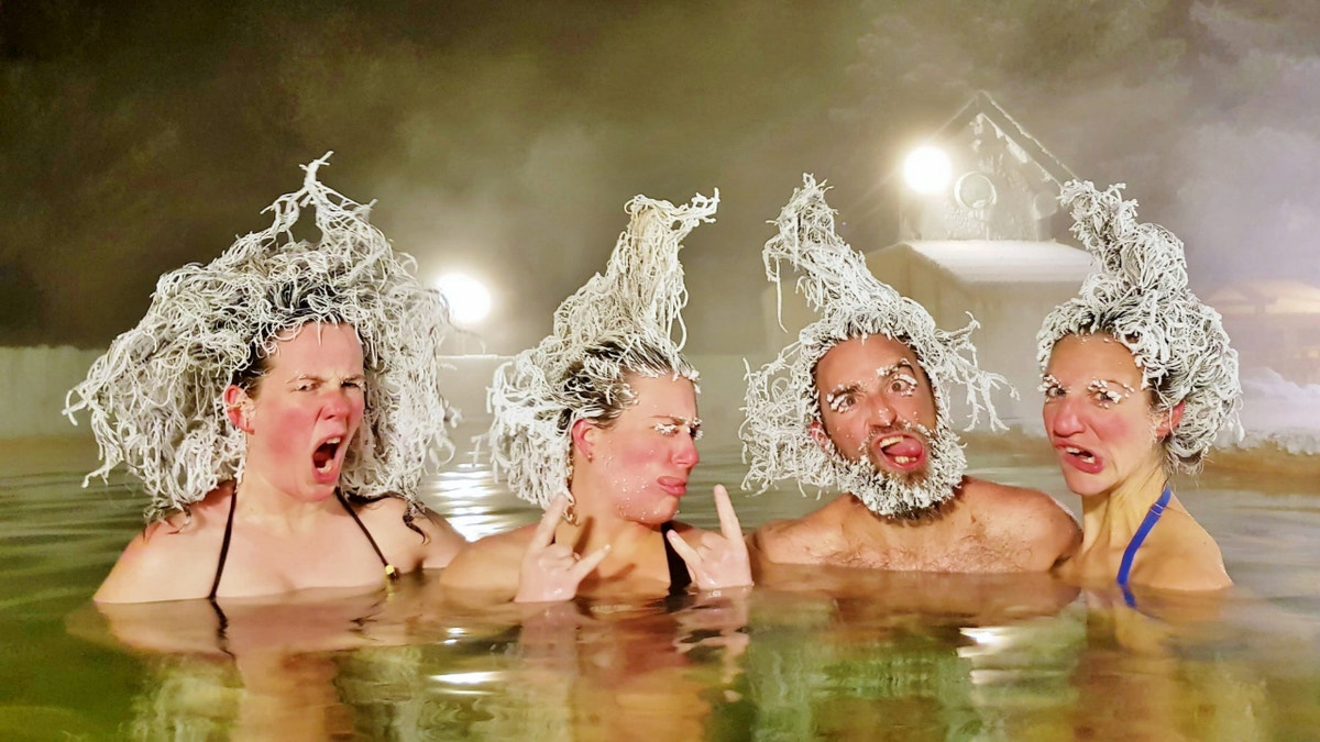 An annual hair-freezing contest that takes place at the chilly Eclipse Nordic Hot Springs in Yukon, Canada, has been cancelled due to temperatures not being cold enough.