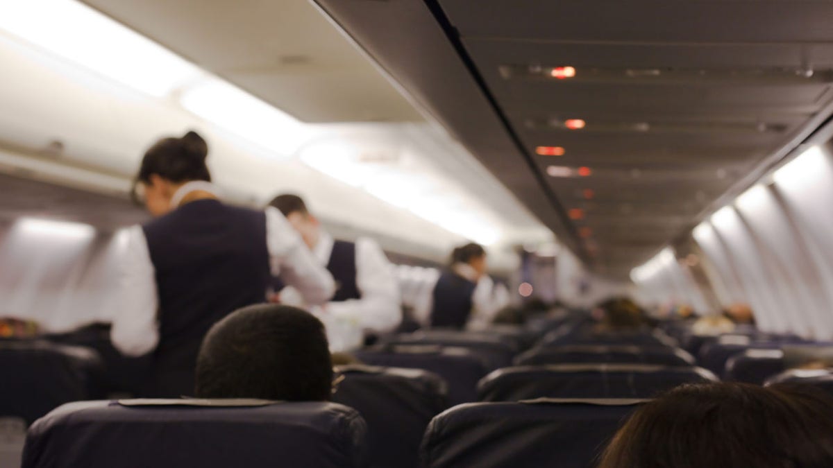 inside an airplane