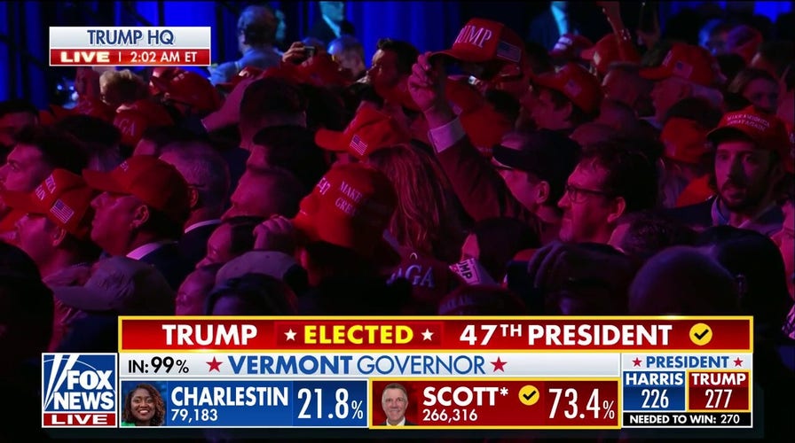 Crowd went 'absolutely nuts' when Trump's victory was called, Aishah Hasnie reports