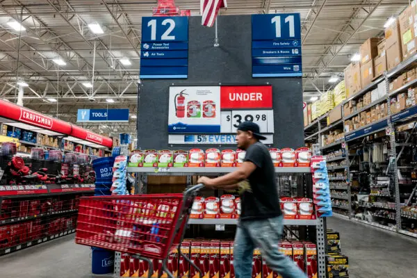 People shop at a home improvement store in New York City, on Aug. 14, 2024. (Spencer Platt/Getty Images)