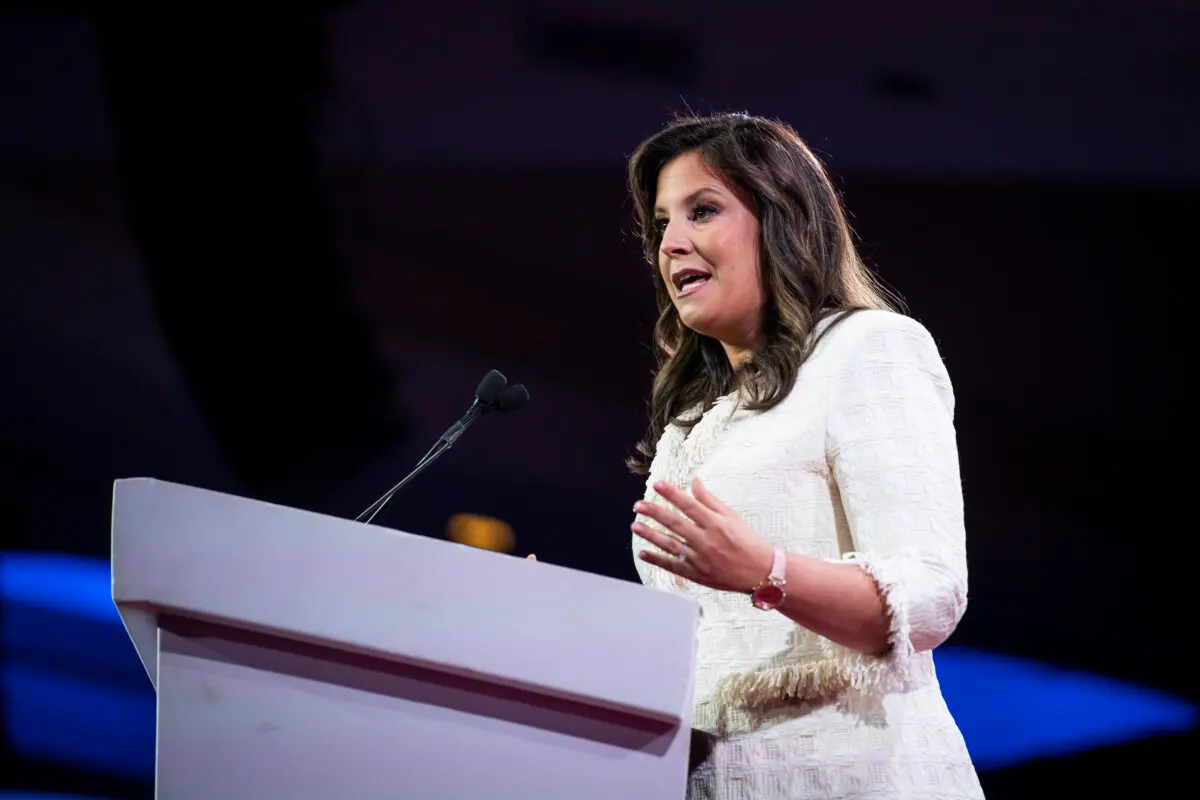 Rep. Elise Stefanik (R-N.Y.) speaks at the 2024 Road to Majority Conference in Washington on June 21, 2024. (Madalina Vasiliu/The Epoch Times)