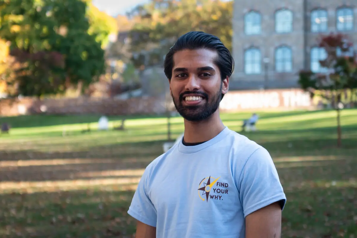 Haksheel Alleck after an interview with The Epoch Times at Lehigh University in Bethlehem, Pa., on Oct. 25, 2024. (Madalina Vasiliu/The Epoch Times)