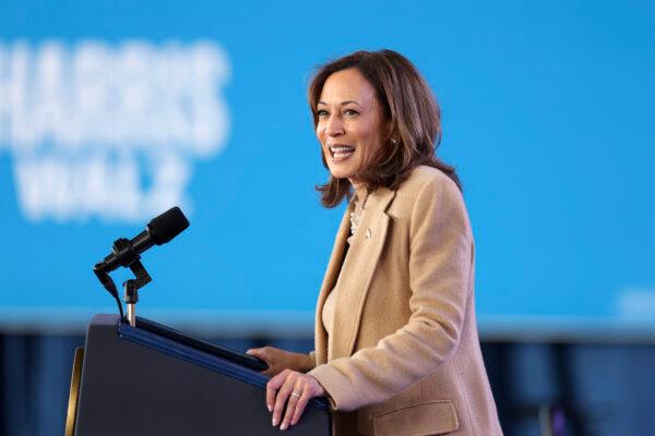 Vice President Kamala Harris, the Democratic presidential candidate, speaks during a campaign rally in Charlotte, N.C., on Nov. 2, 2024. (Charly Triballeau/AFP via Getty Images)