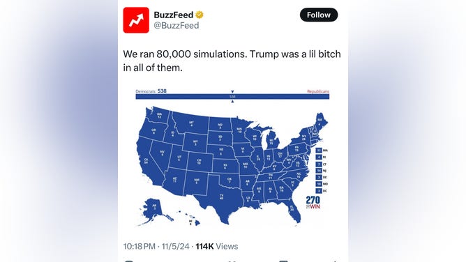 Buzzfeed deletes stupid tweet about Donald Trump. (Credit: Screenshot/X)