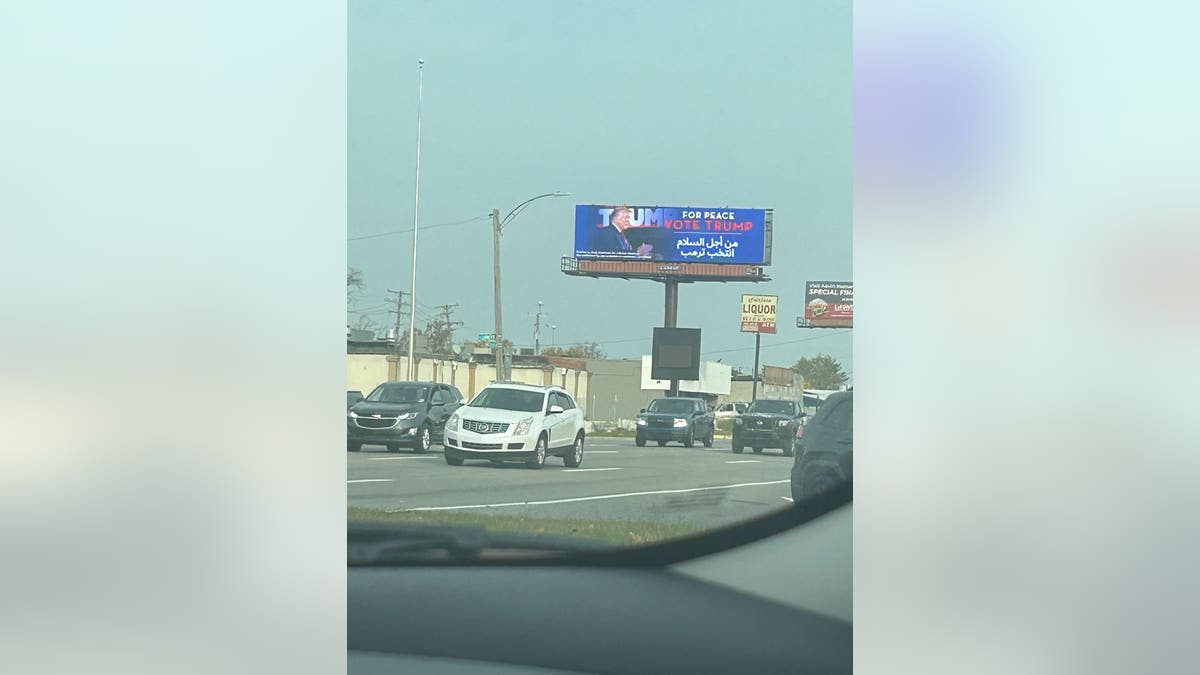 pro-Trump billboard seen in Dearborn, Michigan