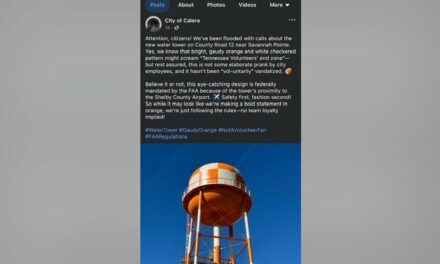 Alabama Town Hammered For ‘Big Orange’ Water Tower That Residents Thought Was Tennessee-Themed