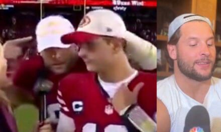 WATCH: San Francisco 49ers Defensive End Nick Bosa Fined to $11,000 by NFL After Crashing Teammate’s Interview and Flashing MAGA Hat – Bosa Responds in Interview, “Well Worth It!”