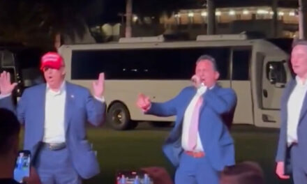 WATCH: The Three Tenors?… Trump Returns Home from the White House, Delivers Remarks, and Sings ‘God Bless America’ with Elon Musk and Chris Macchio at Mar-a-Lago