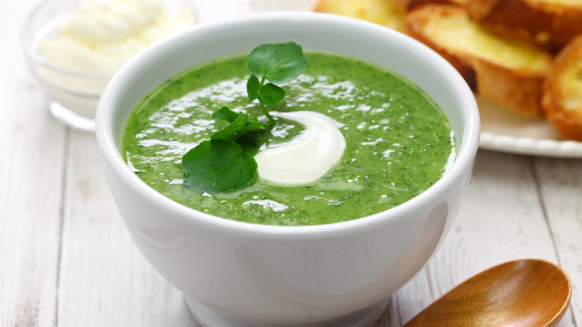 homemade watercress soup