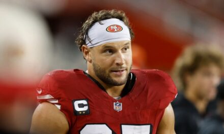 ‘It was well worth it’: 49er Nick Bosa doesn’t regret risking fines by wearing a MAGA hat on the field