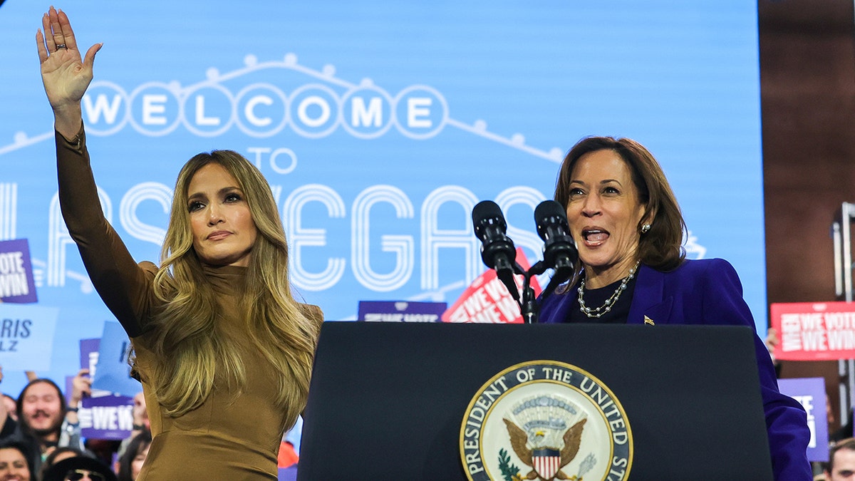 Jennifer Lopez speaks at kamala harris rally.