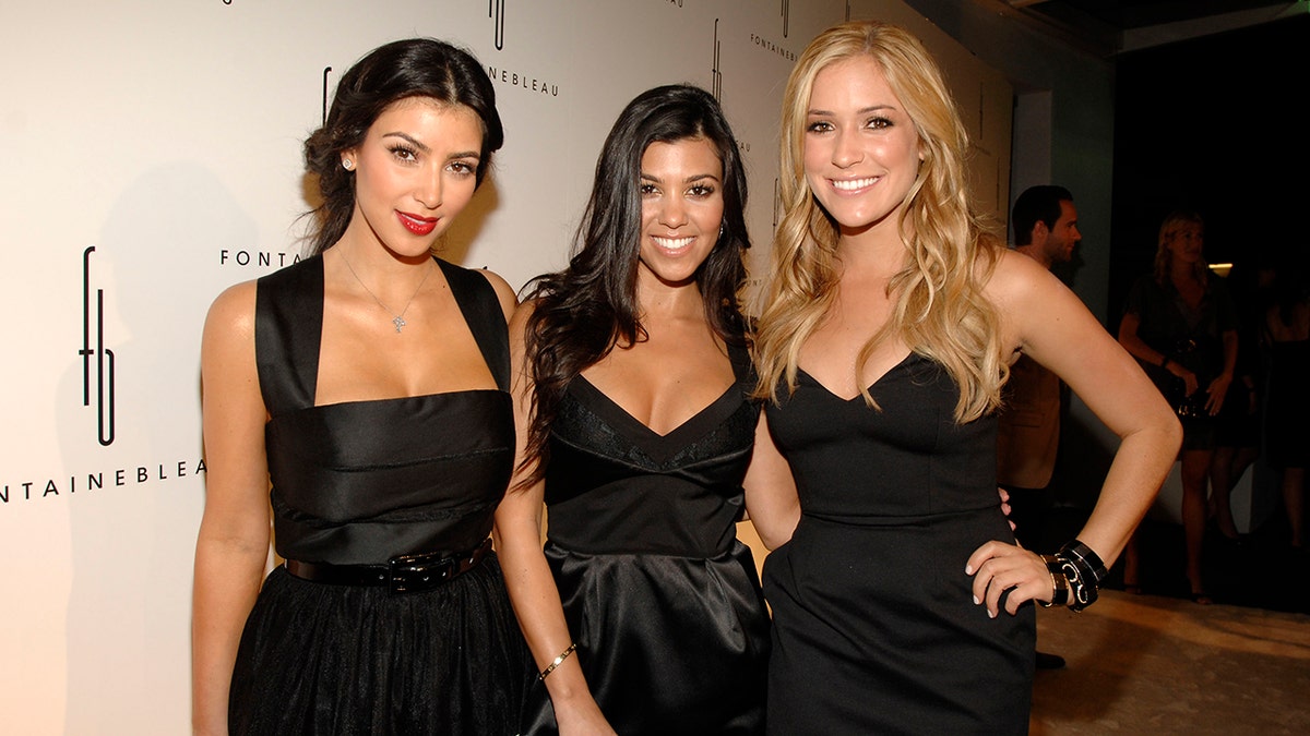 Kim Kardashian, Kourtney Kardashian and Kristin Cavallari all wear black dresses on the carpet