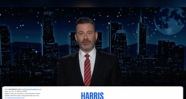 Jimmy Kimmel Thrashes Democrats Sending Harris Campaign Fundraising Emails Weeks After Defeat