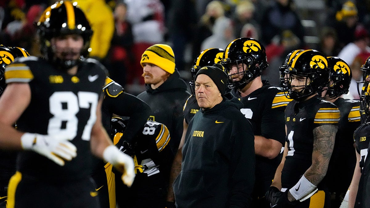 Iowa Hawkeyes head coach looks on during a game