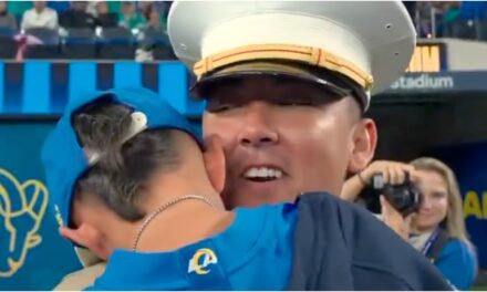 Marine Helicopter Pilot Surprises Family During Rams Game, Video Is Very Emotional: WATCH