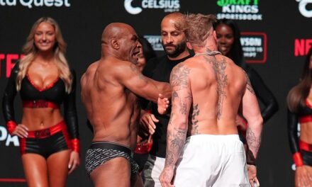 Mike Tyson slaps Jake Paul at final faceoff before epic showdown