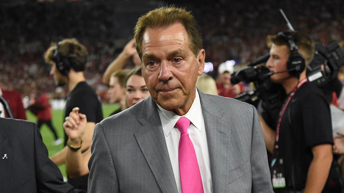 Nick Saban at an Alabama game 2024