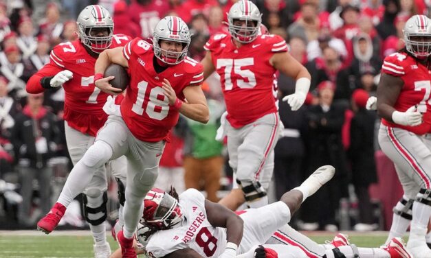 Ohio State ends Indiana’s undefeated campaign convincingly, putting damper on Hoosiers’ playoff hopes