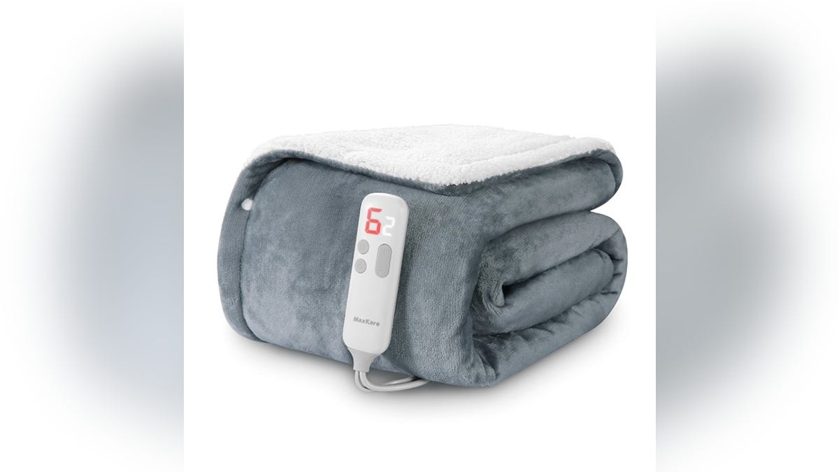 Stay comfortable on cold nights with a heated blanket. 