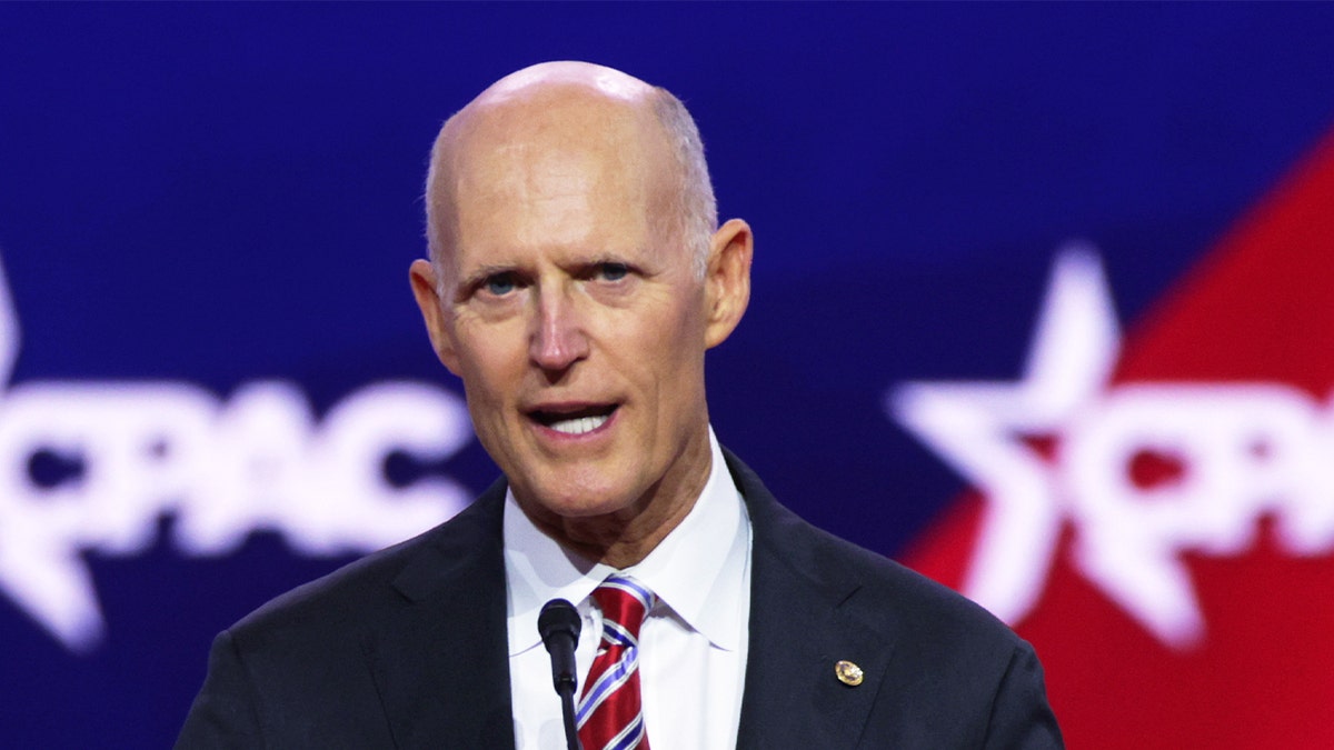 Sen. Rick Scott (R-FL) speaks during the annual Conservative Political Action Conference at Gaylord National Resort & Convention Center on March 2, 2023 in National Harbor, Maryland.